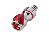 CPC Colder Products LQ6D17006RED 3/8 Hose Barb Valved In-Line Liquid Cooling Body Warm Red