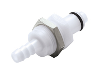 CPC Colder Products 26500 PLC42004 NSF 1/4 Hose Barb Non-Valved Panel Mount Coupling Insert
