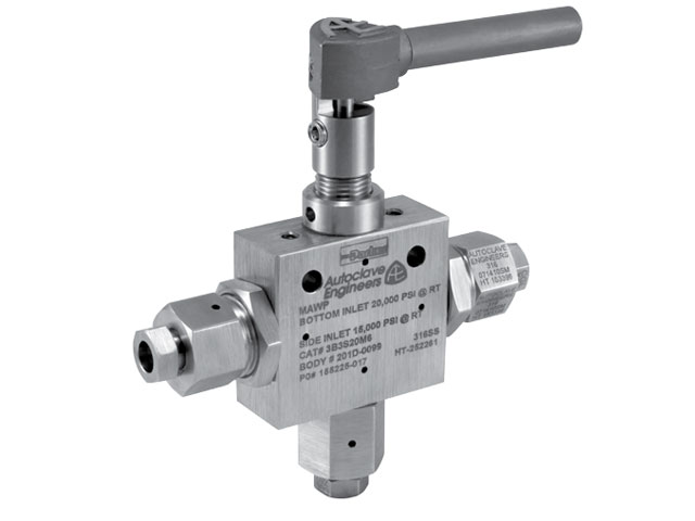 3BD3S20M9-AO Autoclave Engineers 3-Way Diverter Ball Valve - 3BD3