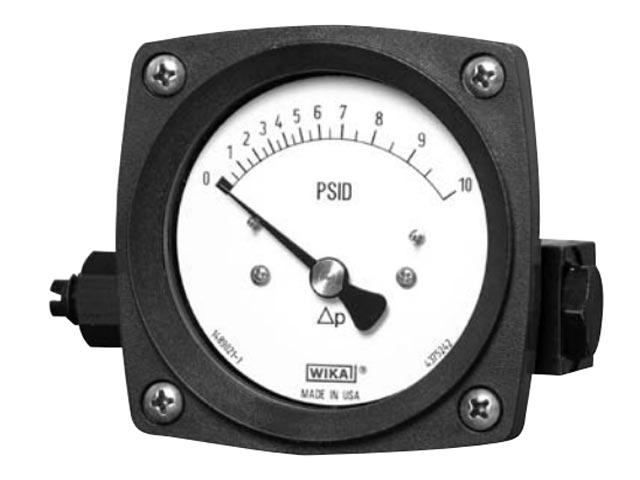 4390616 Wika 4390616 Differential Pressure Gauge Model 700.04 2-1/2 Dial 30 PSID 2 X 1/4 NPTF Lower Back Mount Black Thermoplastic Case