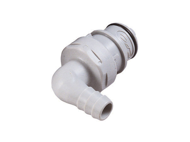 61100 CPC Colder Products 61100 HFCD23612 NSF 3/8 Hose Barb Valved Elbow Coupling Insert