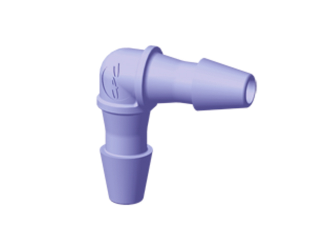 HE291 CPC Colder Products HE291 Elbow Fitting 1/16 HB X 1/16 HB Purple Tint Polycarbonate