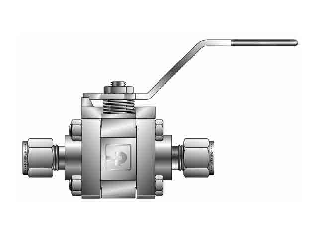 16A-SWB16L-RT-V-SS-LD Ball Valve - Two-way - Inline - Swing-out - SWB