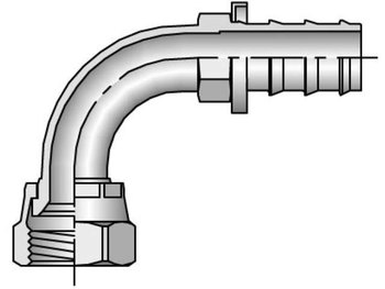 Hydraulic Hose Male SAE 37 ° JIC Rigid Fitting: 10 mm, 1-1/16-12