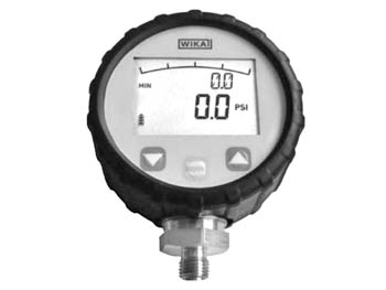 50365797 Wika 50365797 Digital Pressure Gauge With Protective Rubber Boot Model DG-10-E 1/4 NPT Male Stainless Steel