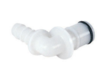 46200 CPC Colder Products 46200 APC23004 NSF 1/4 Hose Barb Non-Valved Elbow Coupling Insert