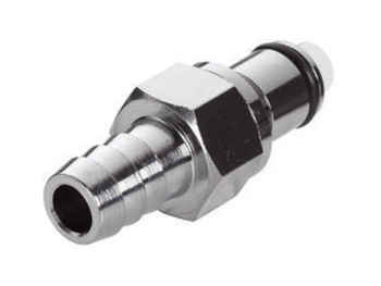 73800 CPC Colder Products 73800 LCD22005 NSF 5/16 Hose Barb Valved In-Line Coupling Insert