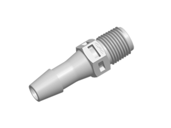 N4S8 - CPC Colder Products N4S8 Straight Fitting 1/8 NPT X 1/4 HB Natural  Polypropylene