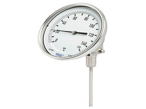 52877263 Wika 52877263 Bimetal Industrial Grade Thermometer Model TG53 5 Inch Dial 0/200° F & -40/100° C 1/2 NPT Back Mount Adjustable Stainless Steel Case