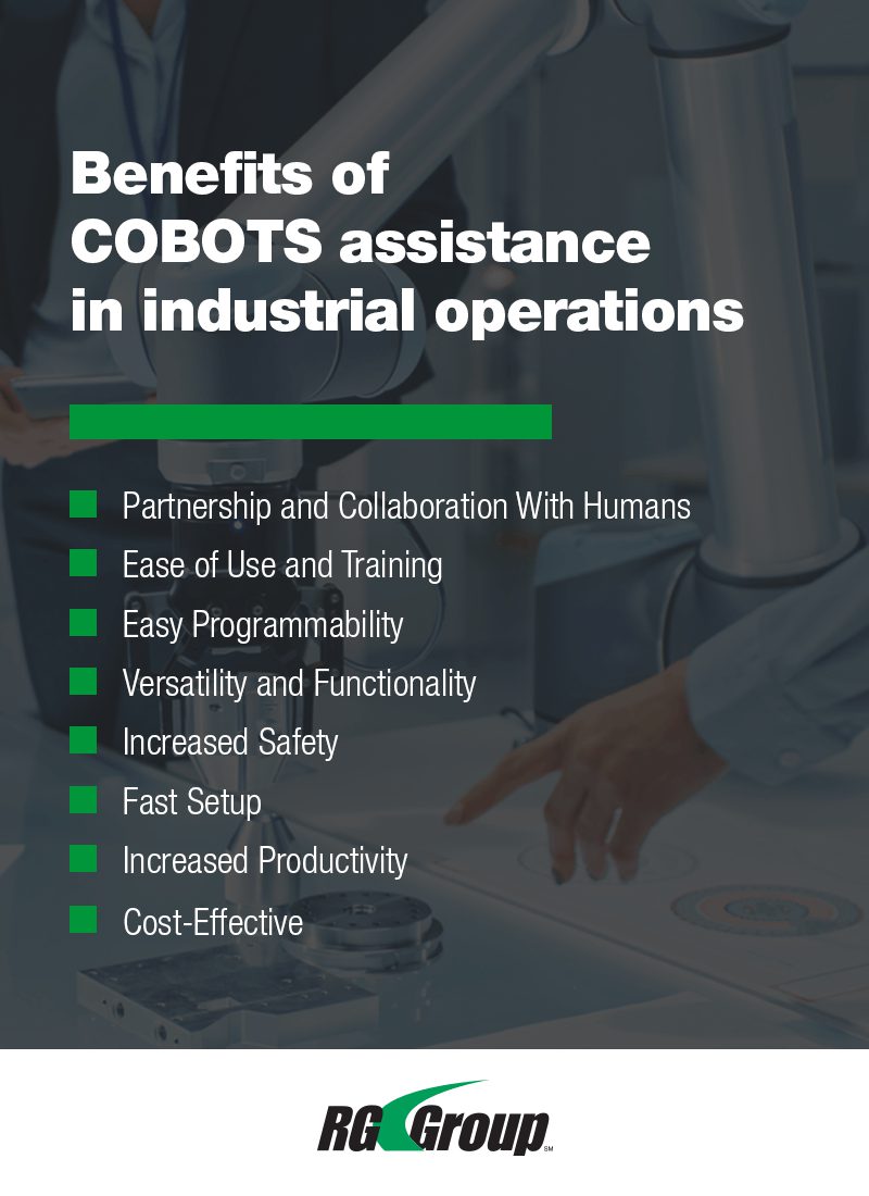 Benefits of cobots' assistance in industrial operations